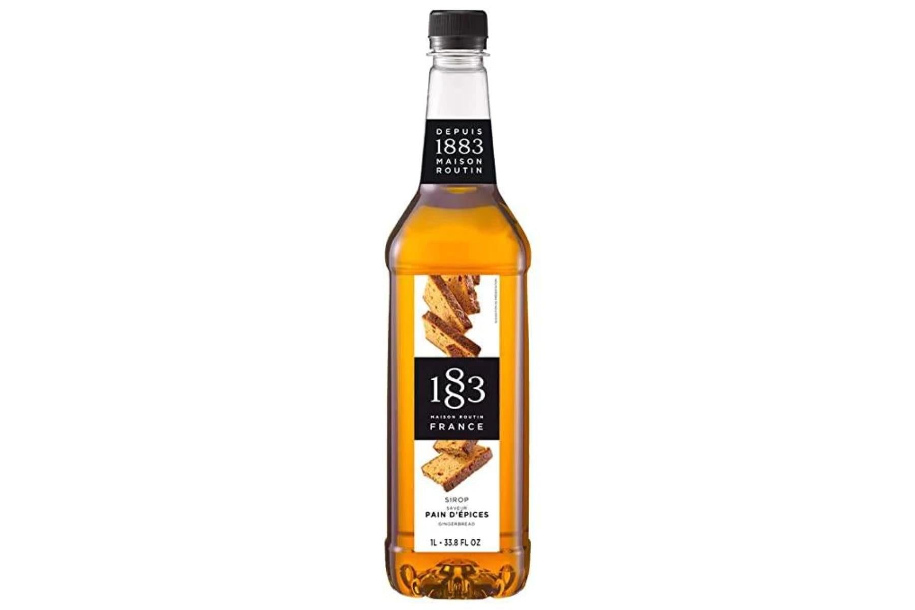1883 Maison Routin Premium Syrup - 6 x 1L Pet-Plastic Bottles  - Gingerbread - Ships Free Within Canada on Orders Above CAD $199