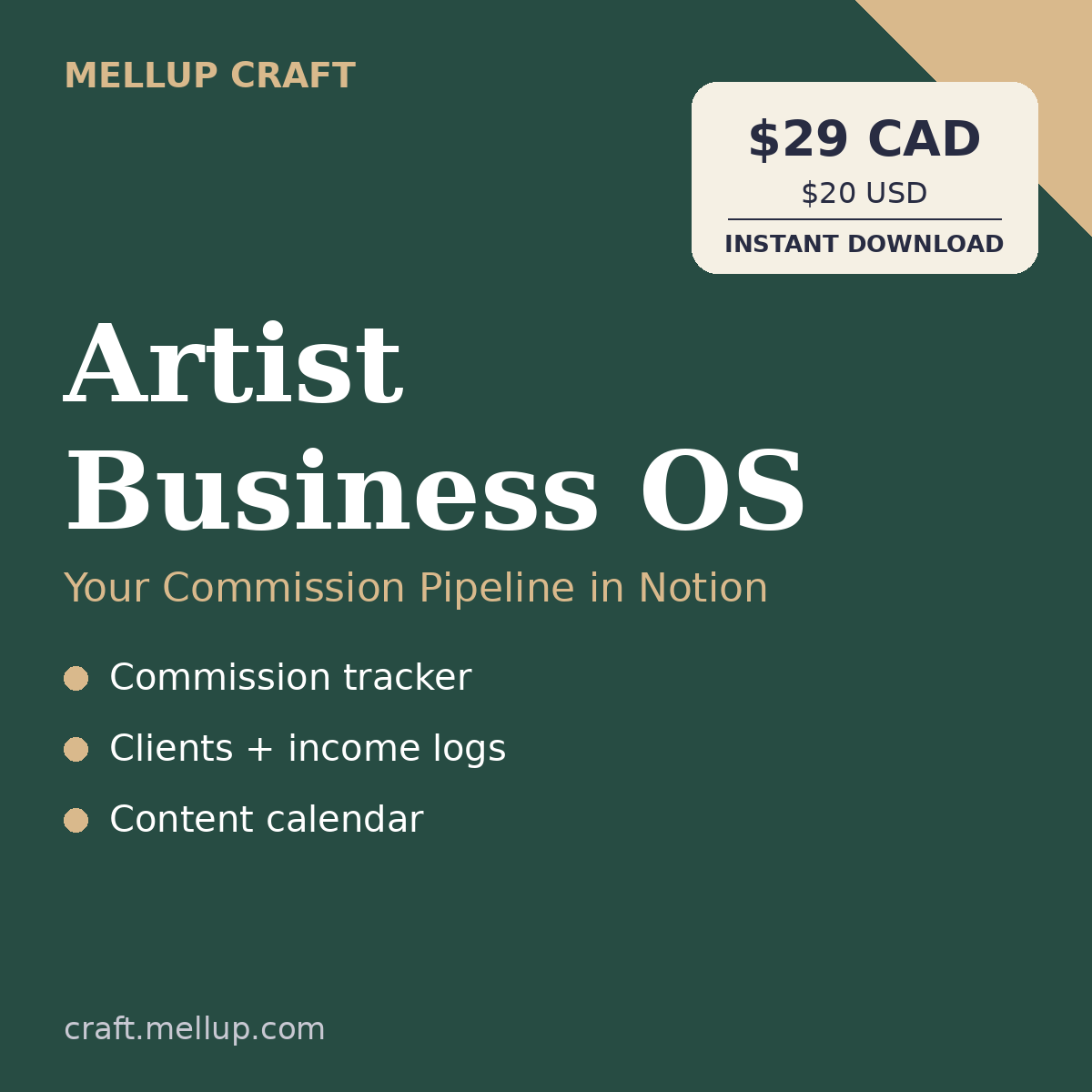 Artist Business OS - Commission Pipeline