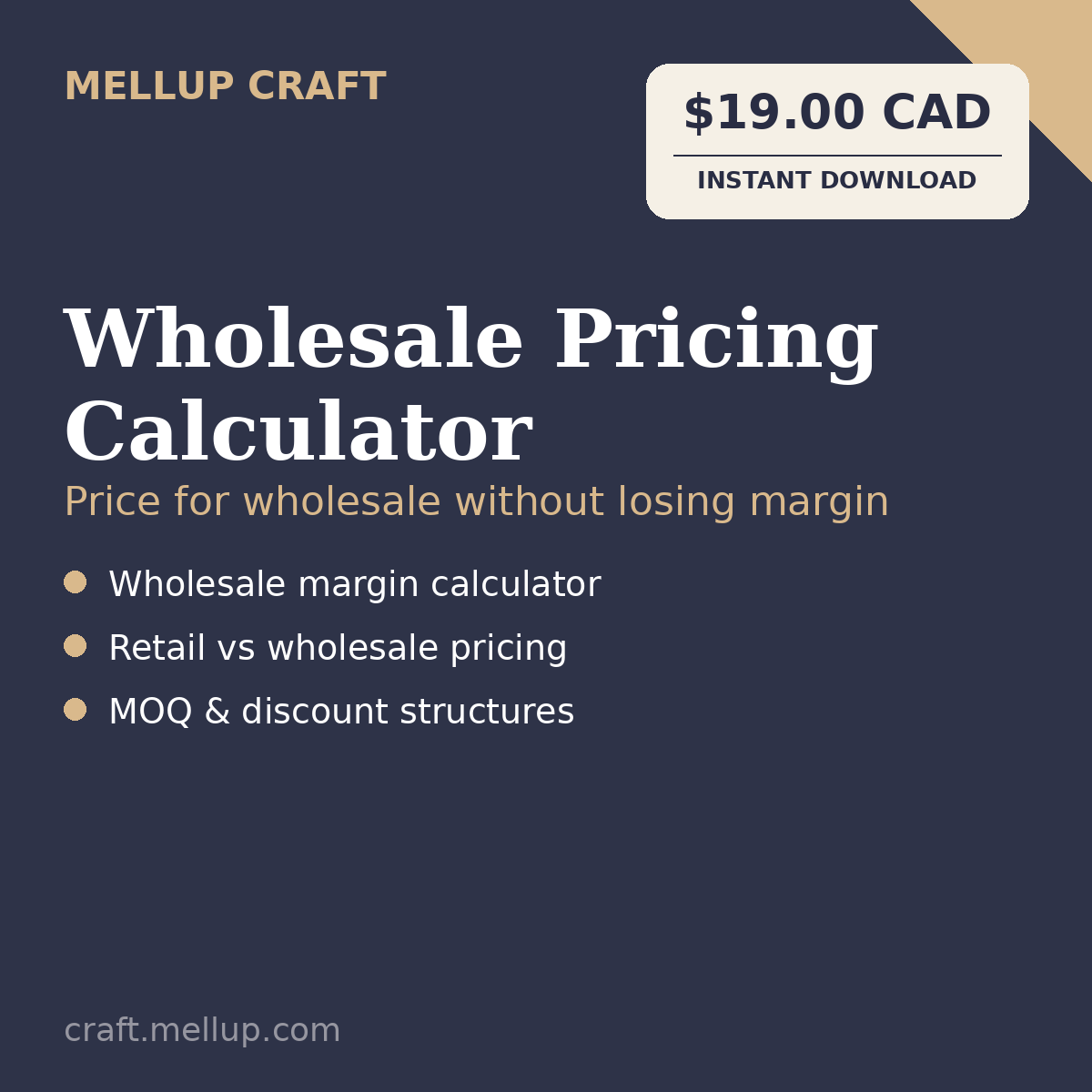 Wholesale Pricing Calculator cover