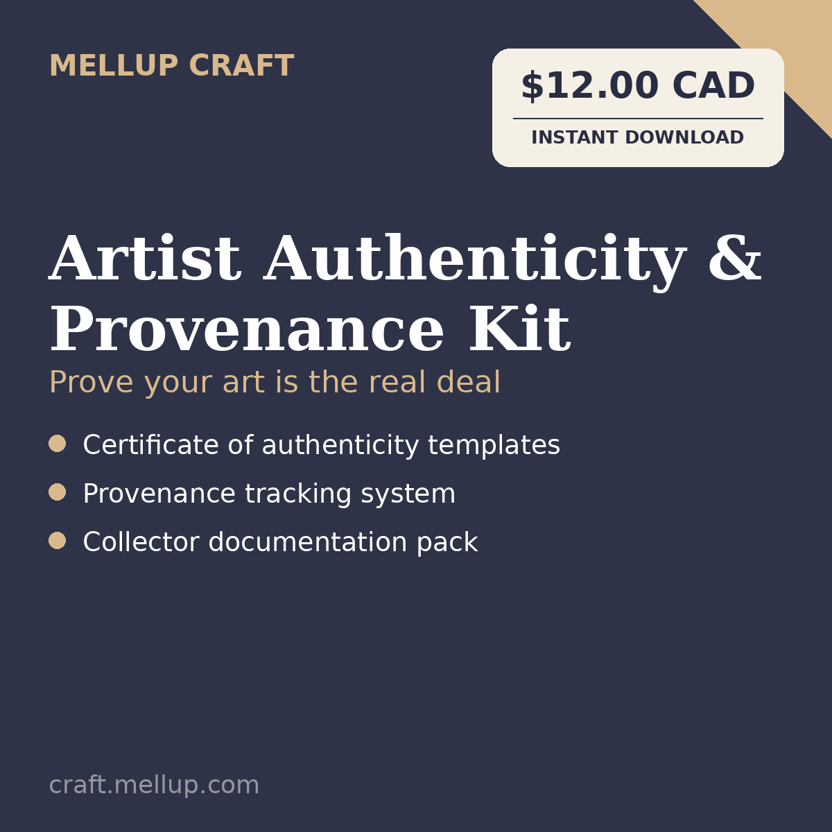 Artist Authenticity & Provenance Kit cover