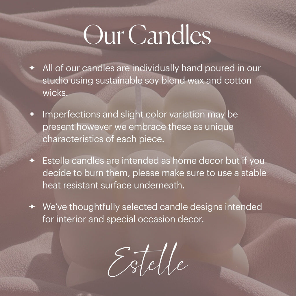 Ribbed Hourglass Pillar Candle: Sculptural Soy Wax Candle