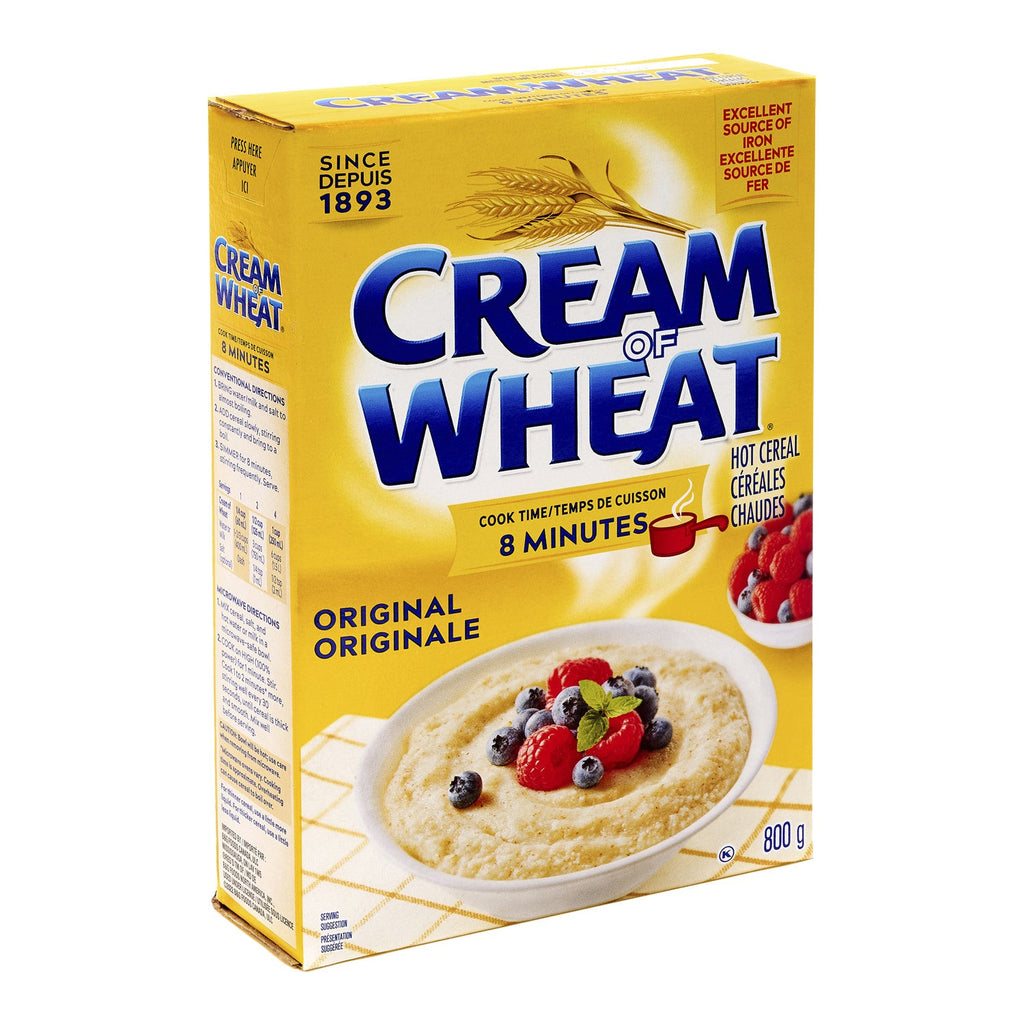 Cereal Cream Of Wheat - 12 x 800 g - Nabisco - Restaurant and Foodservice Ingredients - Canadian Distribution - Ships Free Within Canada on Orders Above CAD $199